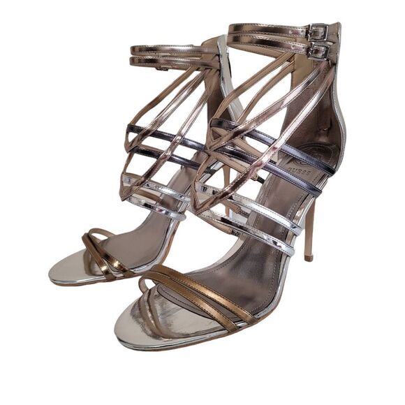 Guess Gold-Multi Pretier Heels 10M NWT - Picture 1 of 12